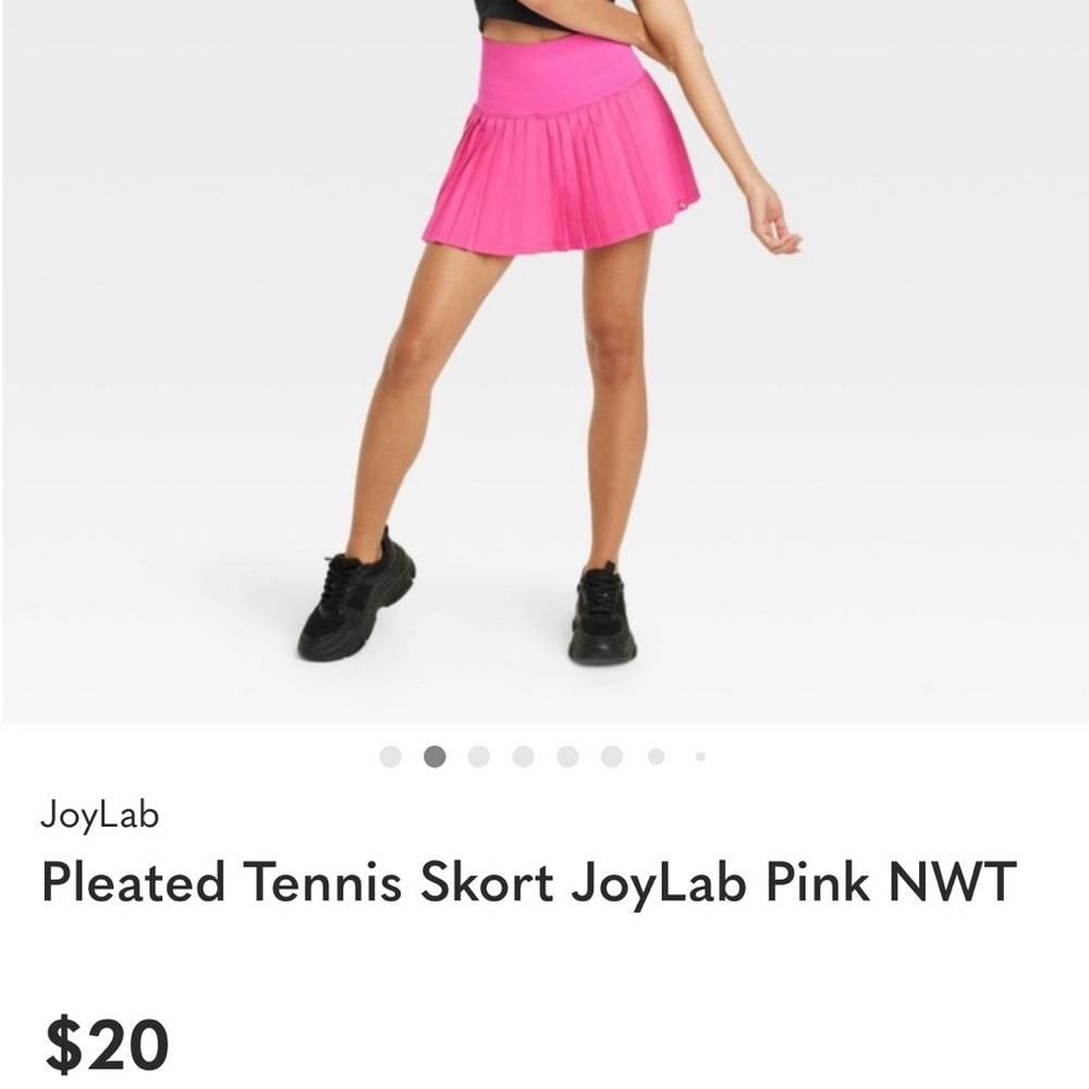 JoyLab Vibrant Pink Pleated Skort